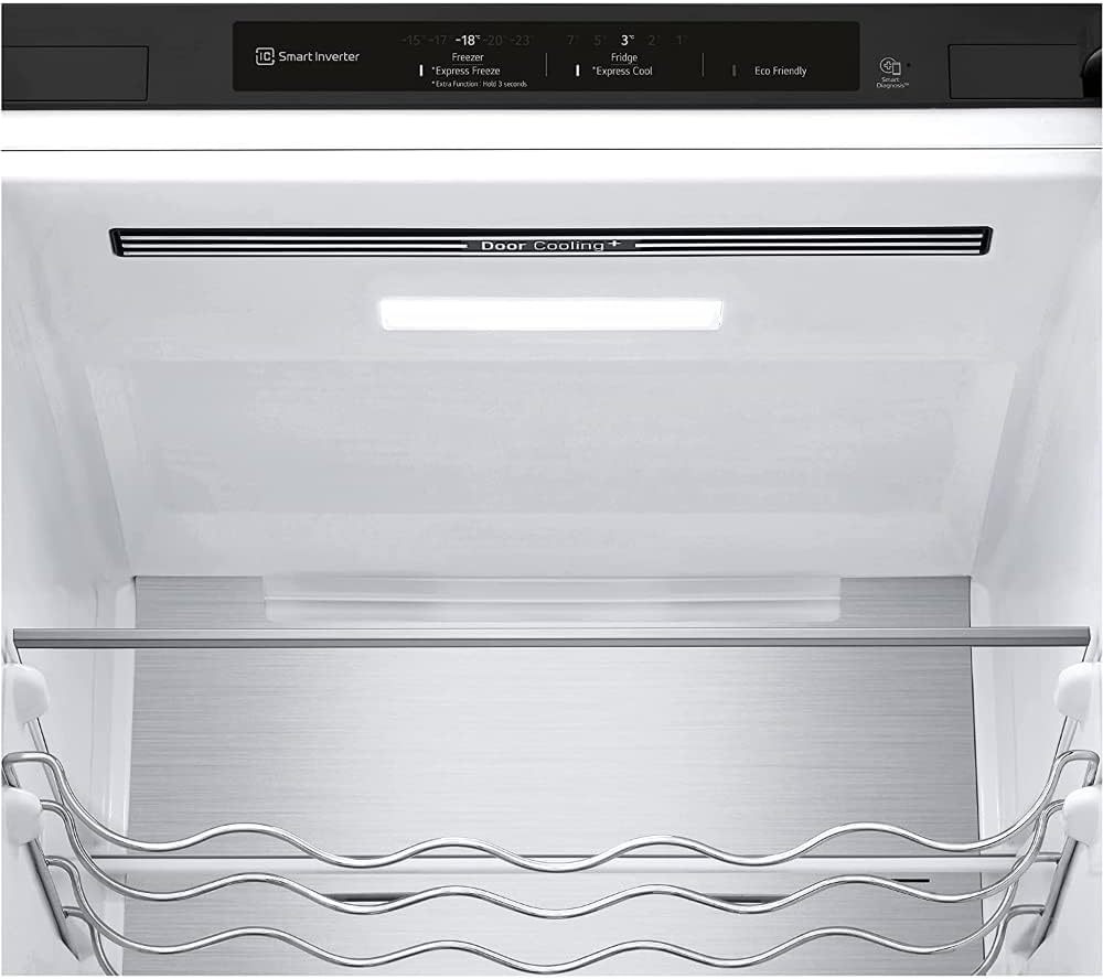 LG GBP62MCNAC Kühl-Gefrierkombi – 384 L, Energieeffizienz A, Total NoFrost, DoorCooling+, niedriger Geräuschpegel, modernes Design in Anthrazit Schwarz, 59,5 x 67,5 x 203 cm