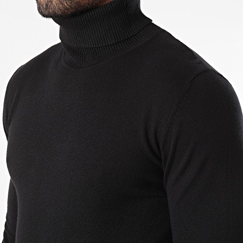 Pull Col Roulé Noir