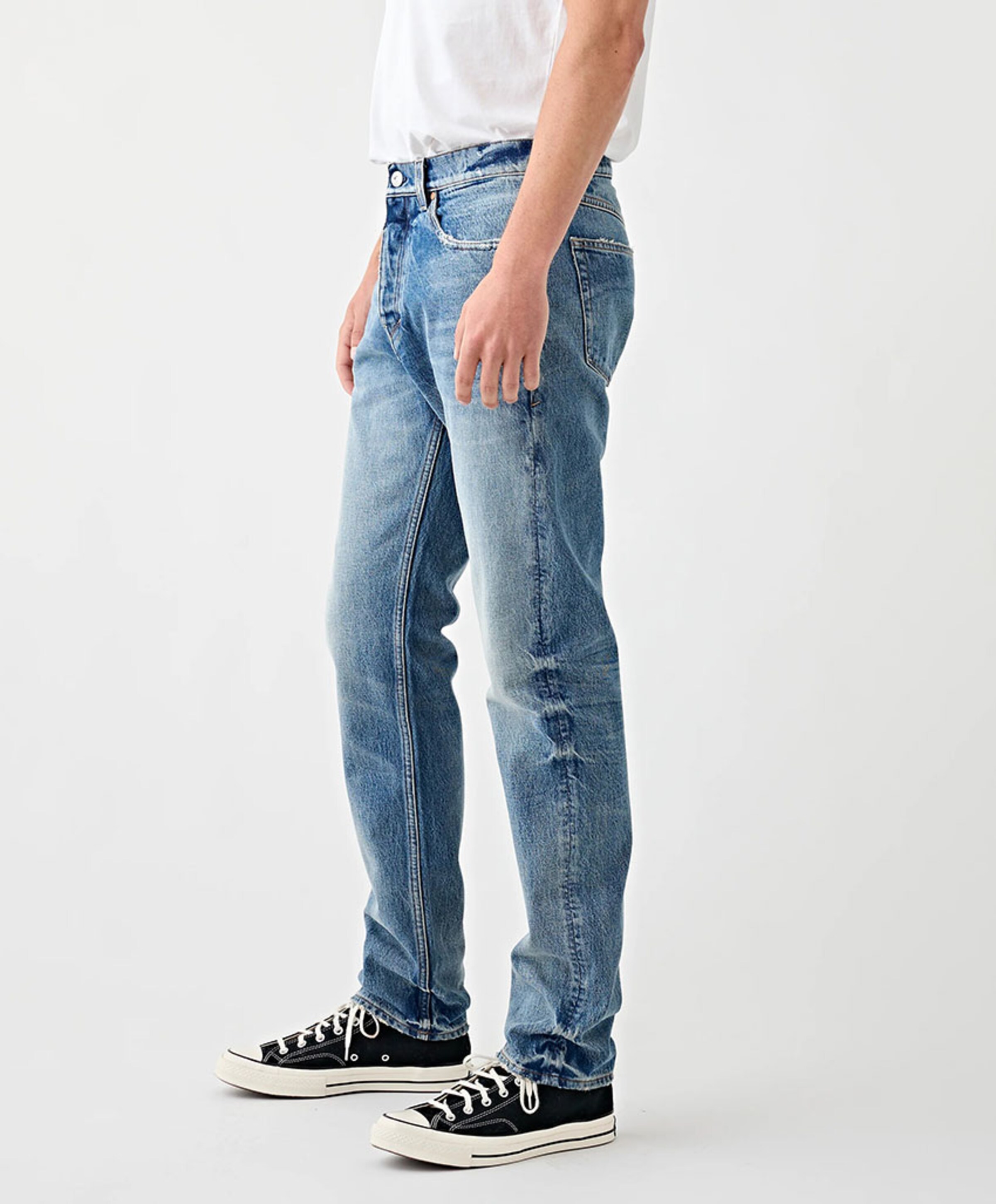 Tenue. heren jeans blauw