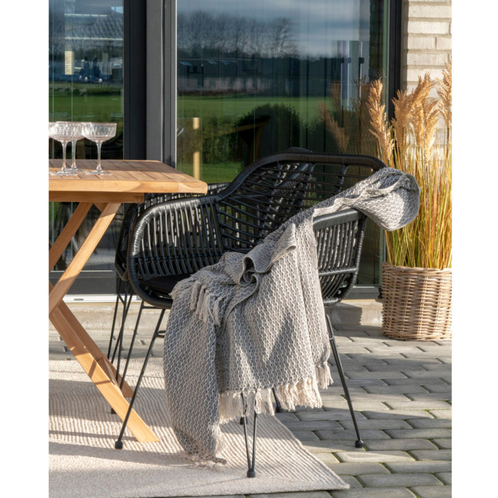 Rotan tuinstoel Madelein - met zitkussen Naturel