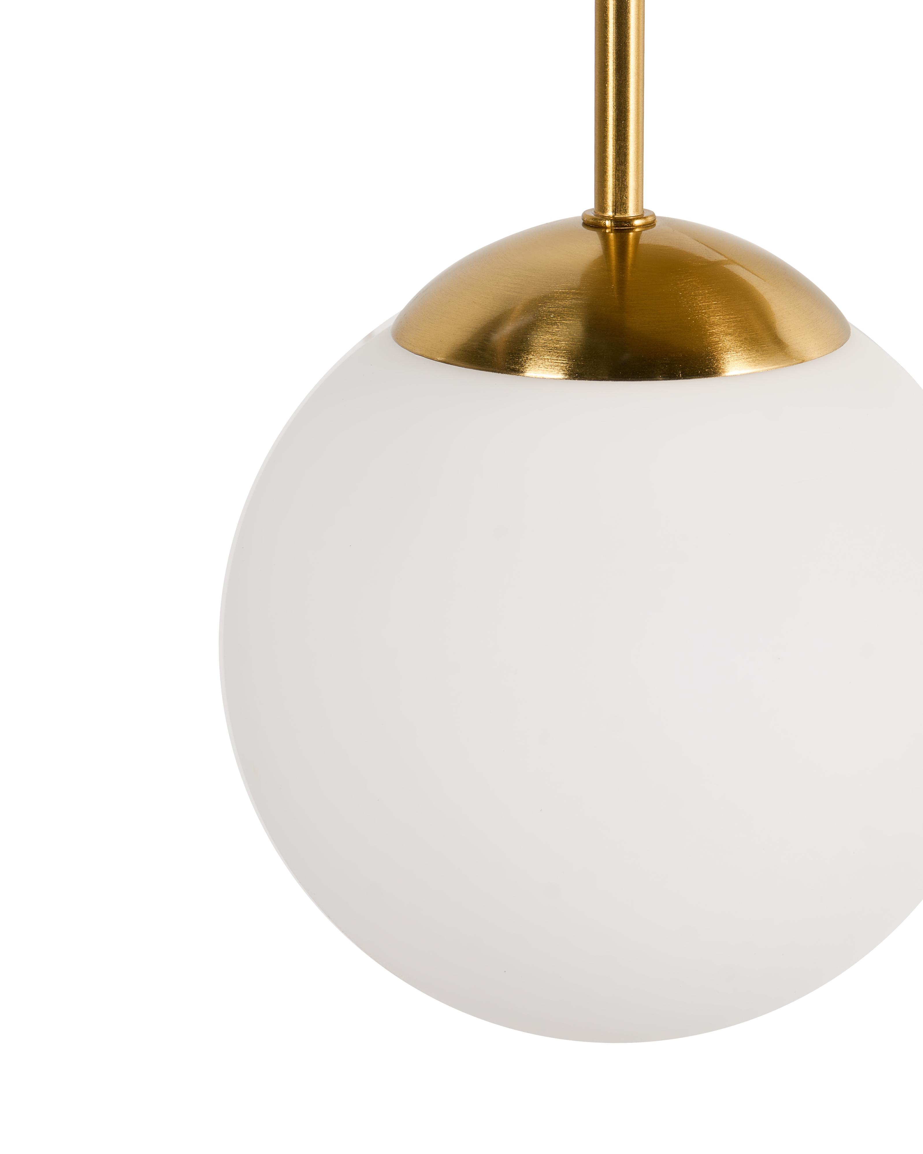 3-lichts hanglamp RIANA Glas Metaal Messing