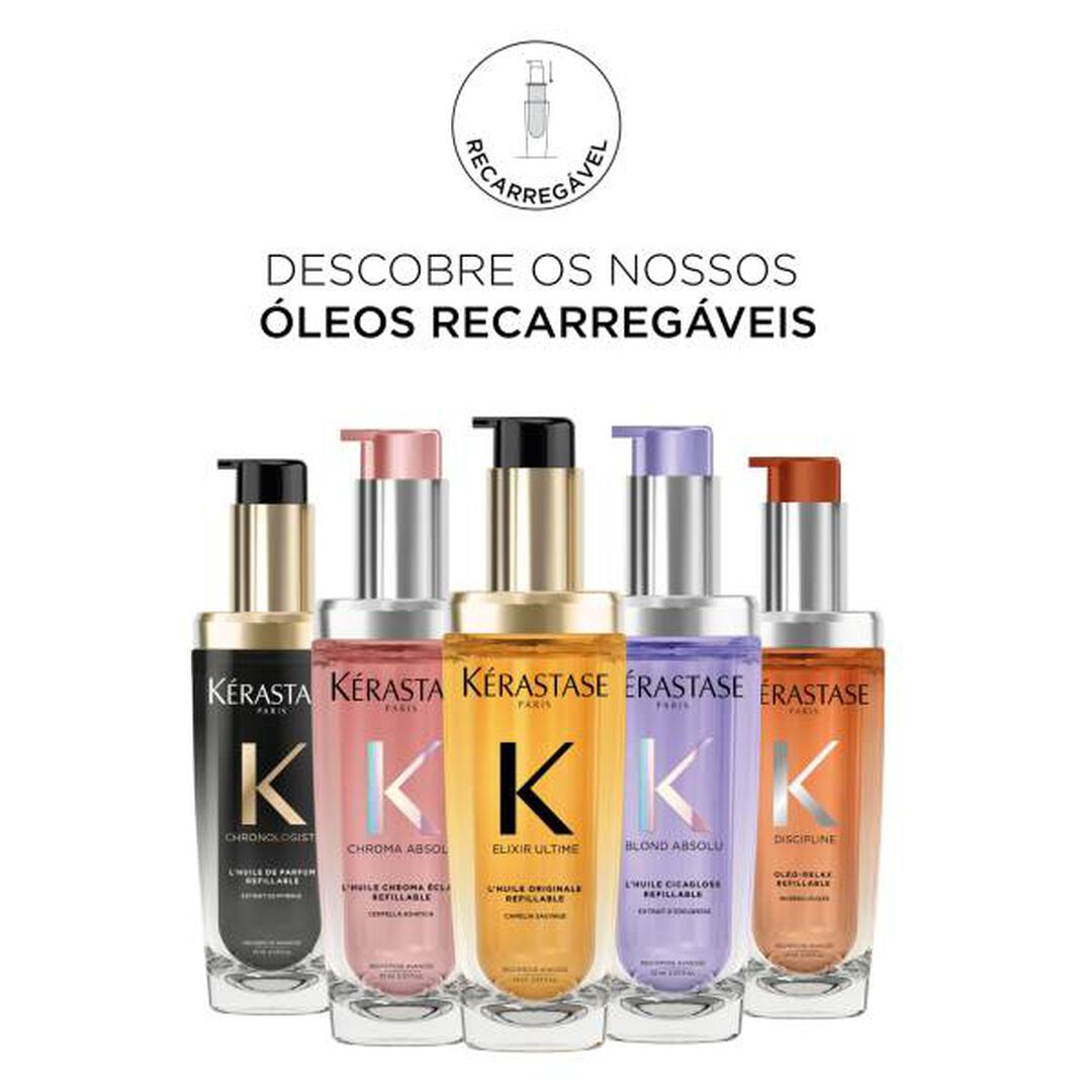 KERASTASE Discipline ÓLEO CAPILAR RECARREGÁVEL L'HUILE OLEO-RELAX PARA CABELO VOLUMOSO E INDISCIPLINADO - 75ml