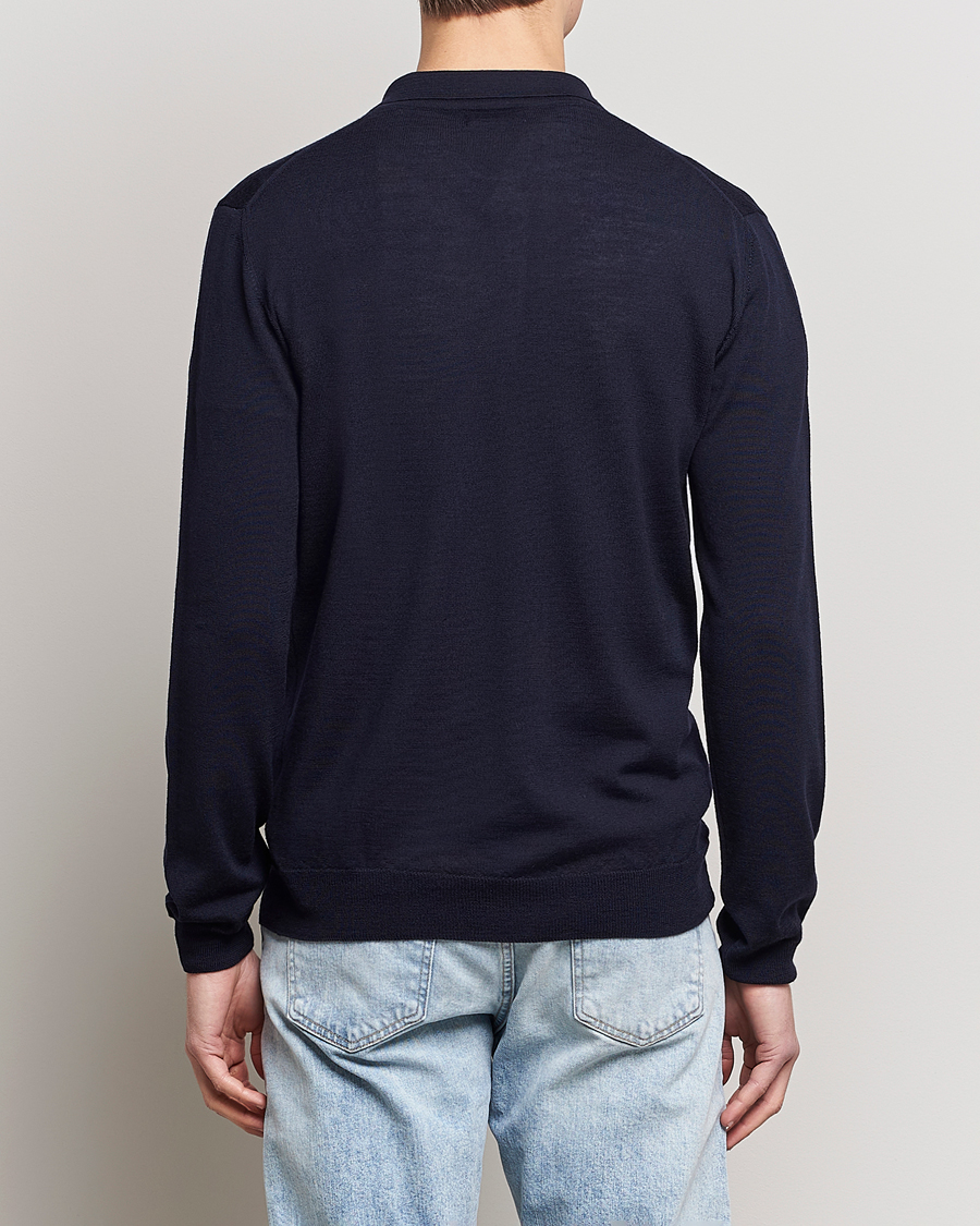 J.Lindeberg Noel Light Merino Polo Shirt Navy