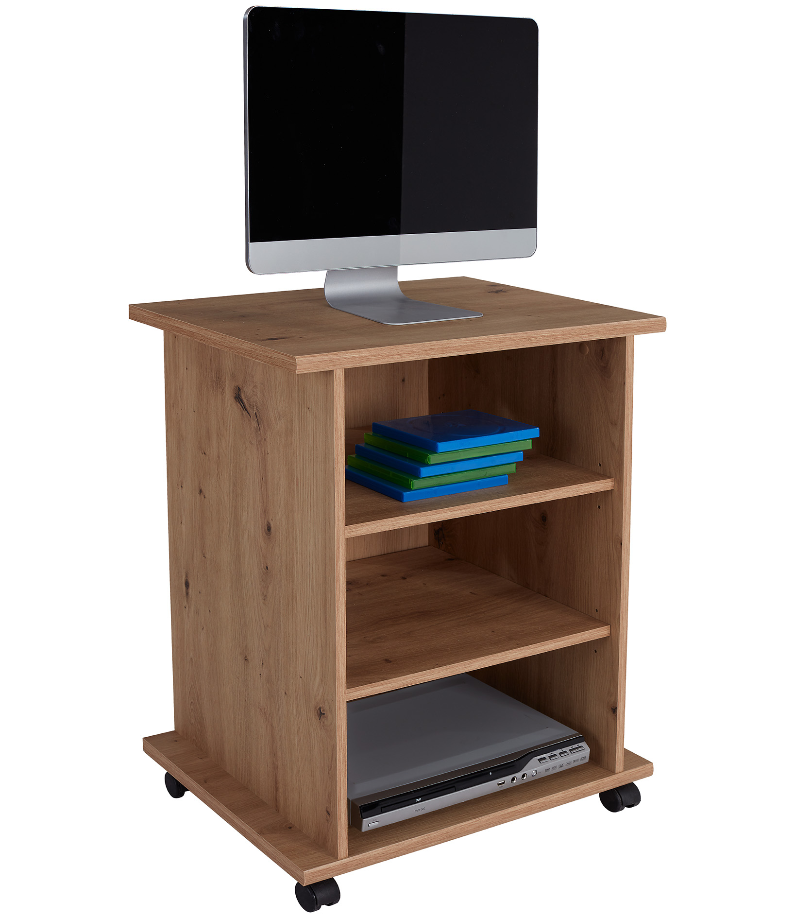 TV-Rack - Artisan Eiche - auf Rollen