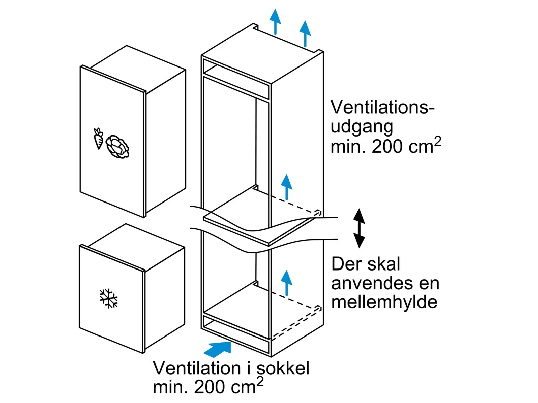 Siemens iQ500 Integreret Fryseskab - 72 L.
