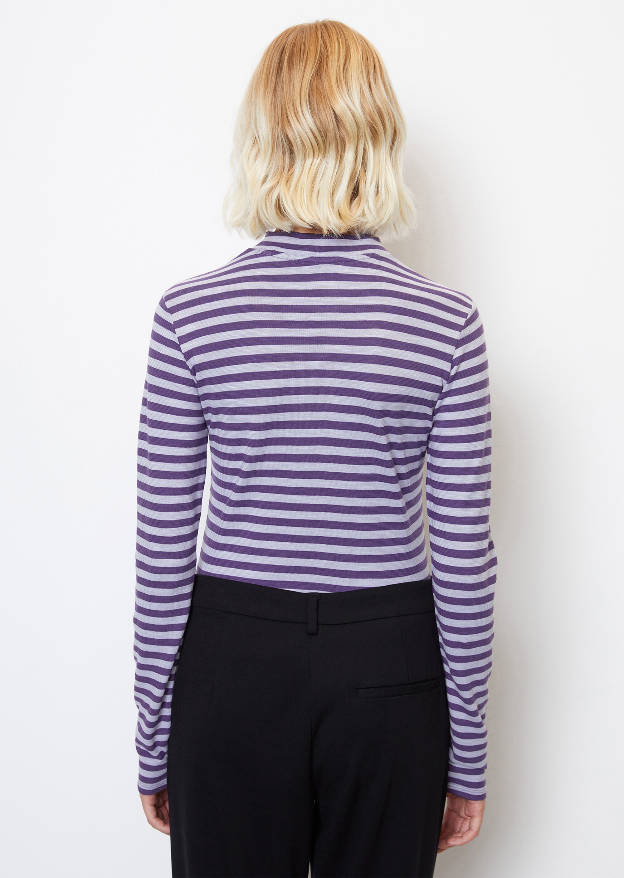 Ringel-Longsleeve regularaus Slubjersey