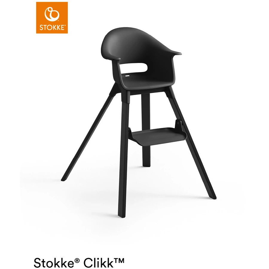 STOKKE® CLIKK™ Hochstuhl Midnight Black + gratis Chair Travel Bag
