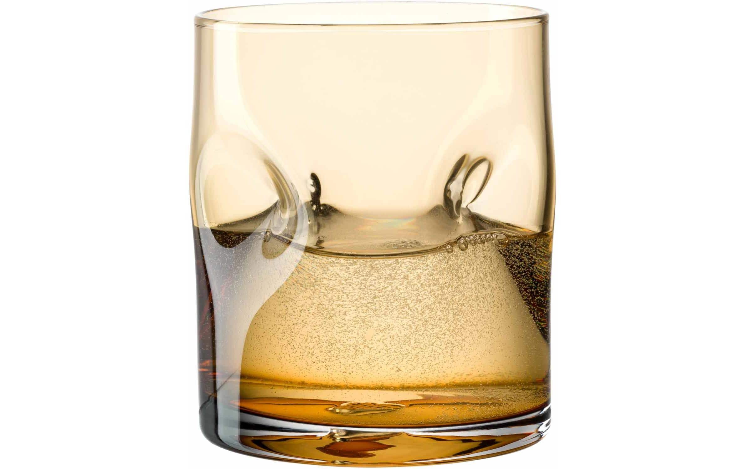 Trinkglas Vesuvio 300 ml, 4 Stück, BernsteinWhiskybecher-Set