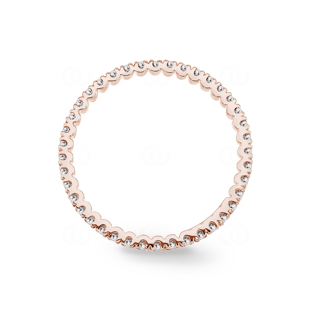 Mémoire-Ring 750/18 K Roségold mit Diamanten 0.50 ct H/si