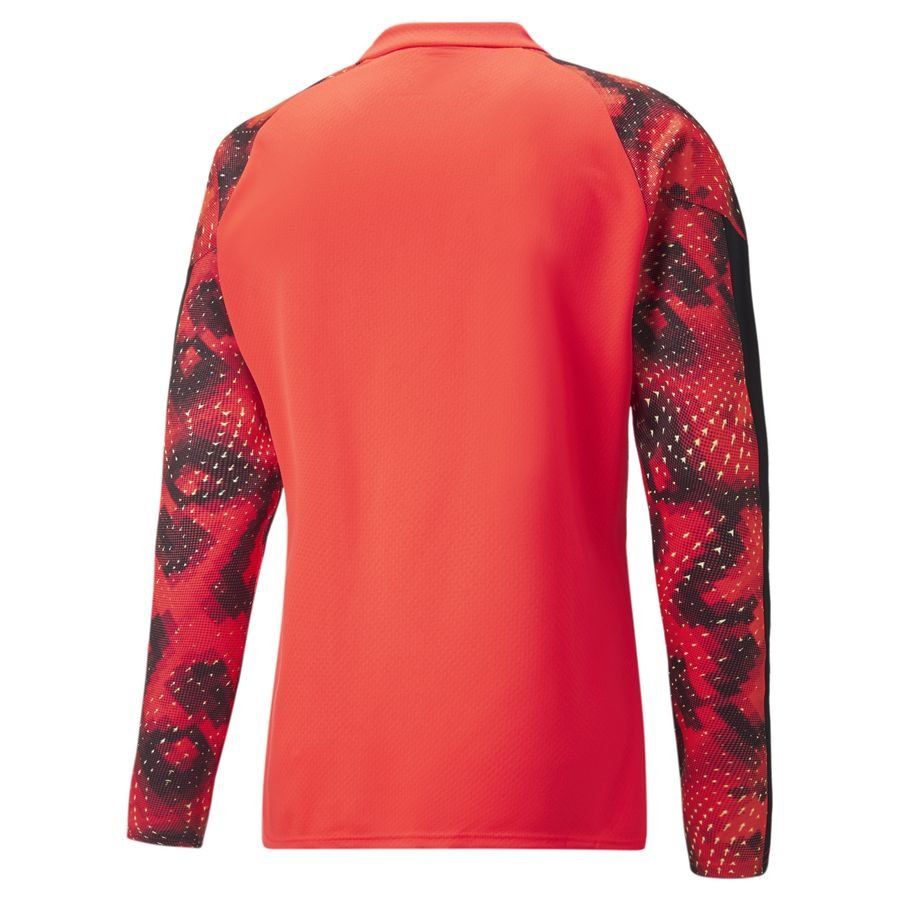 PUMA Maillot d'Entraînement IndividualFINAL Fermeture Éclair 1/4 WC - Rouge/Noir