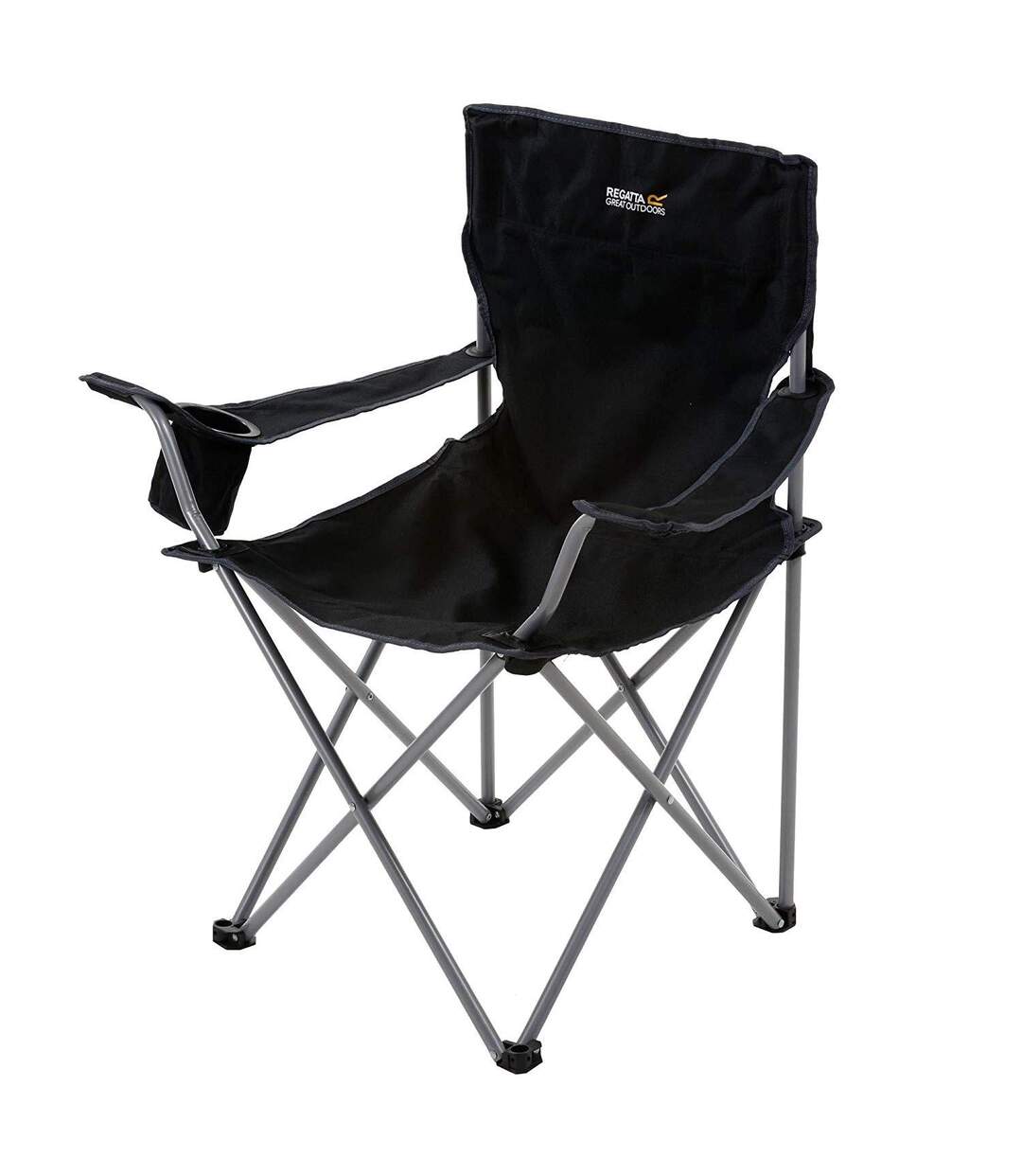 Regatta - Chaise de camping pliable (Noir / gris) (Taille unique) - UTRG1822