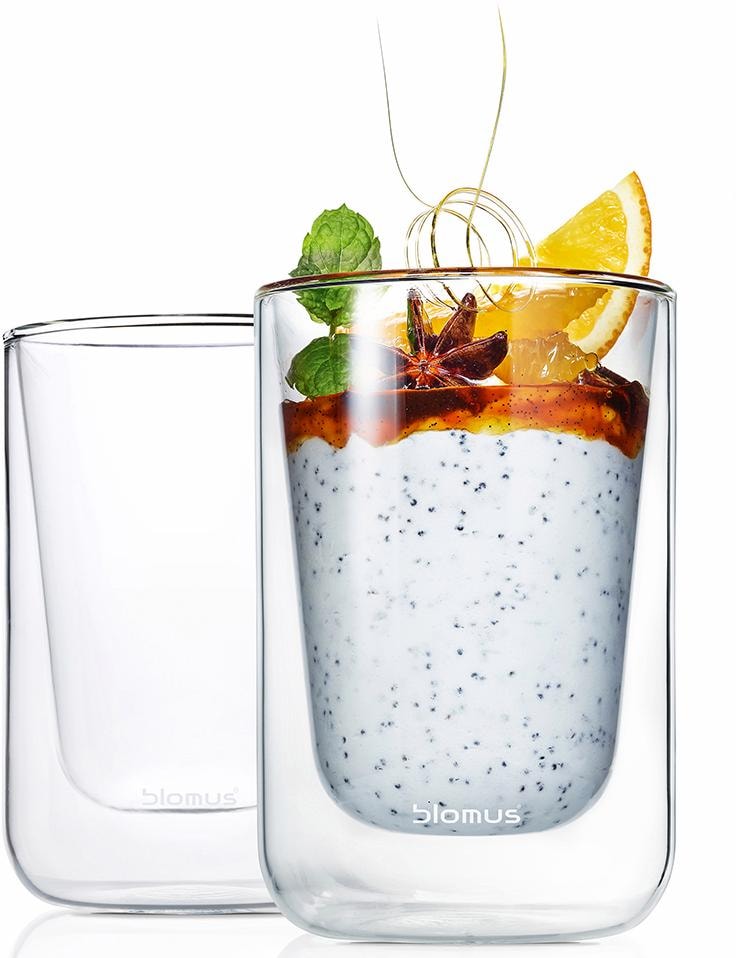 BLOMUS Thermoglas »NERO« Doppelwandig,  Inhalt 250 ml, 2-teilig