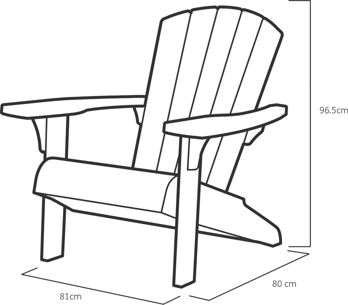 Keter Troy Adirondack tuinstoel - White
