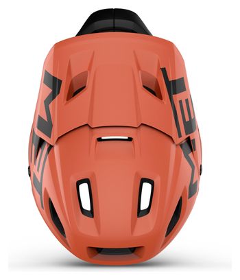 Casque avec Mentonnière Amovible Met Parachute MCR Mips Orange/Noir
