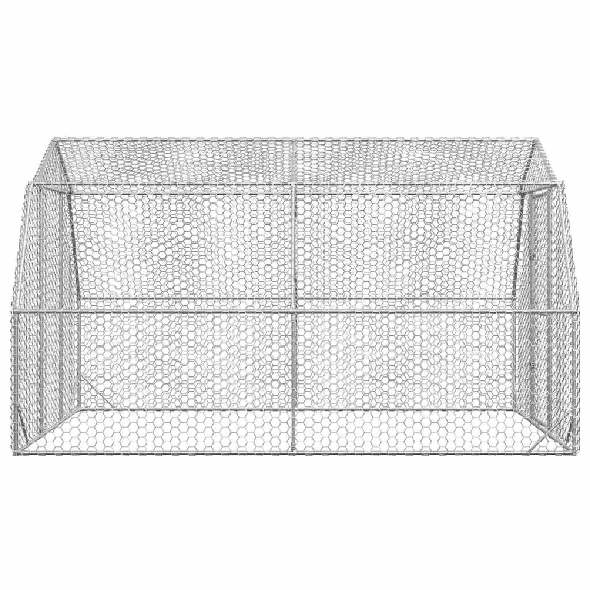vidaXL Poulailler en acier galvanisé 2.5x4x2.25 m