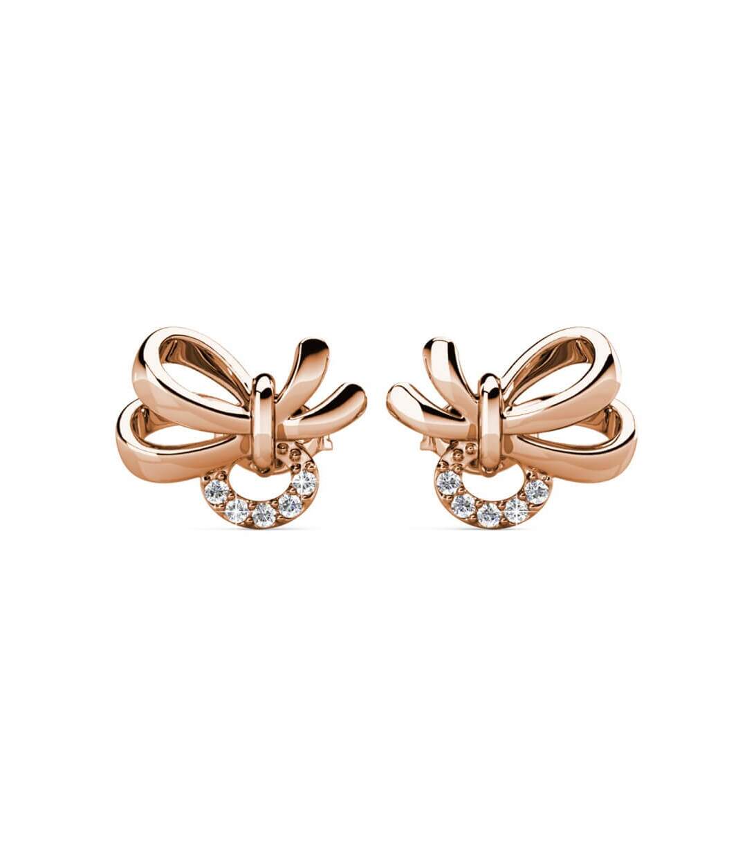 Boucles d'oreilles Posie - Or Rosé et Cristal