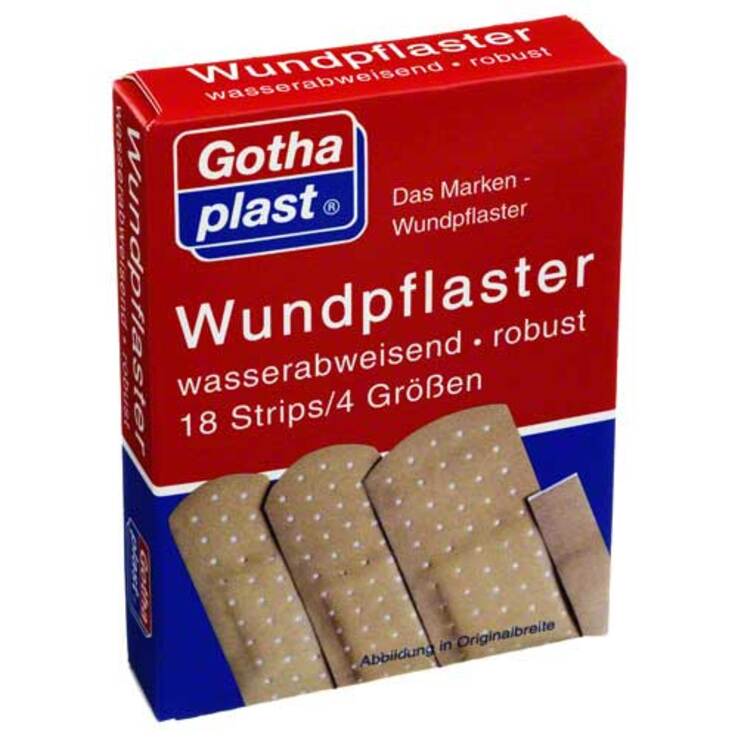 Gothaplast Wundpflaster wasserf.4 Größen, 18 St