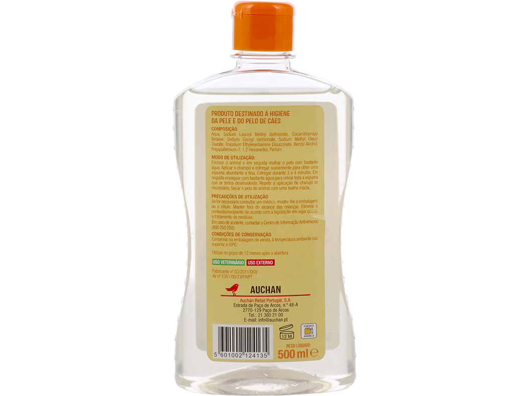 CHAMPÔ CÃO AUCHAN VEGAN 500ML