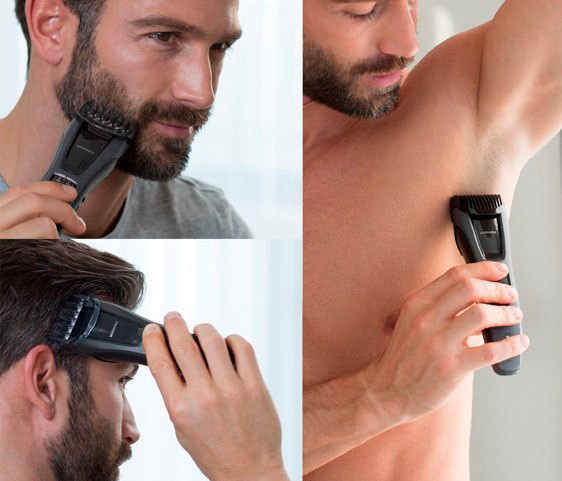 Panasonic Multifunktionstrimmer »ER-GB62-H503« 3 Aufsätze 3-in-1 Trimmer für Bart, Haare  &Körper