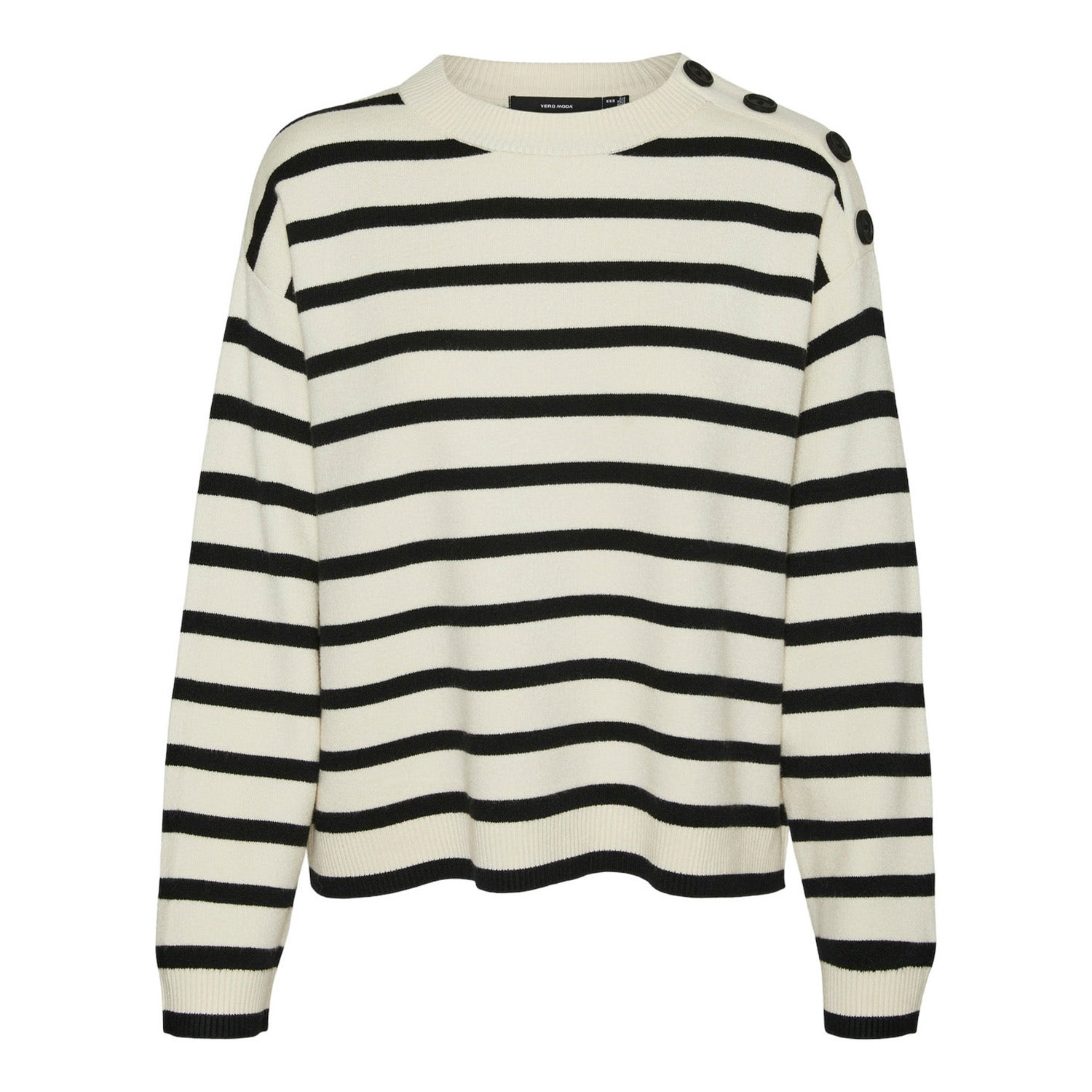 Vero Moda  Saba Long Sleeve O-Neck Button Pullover