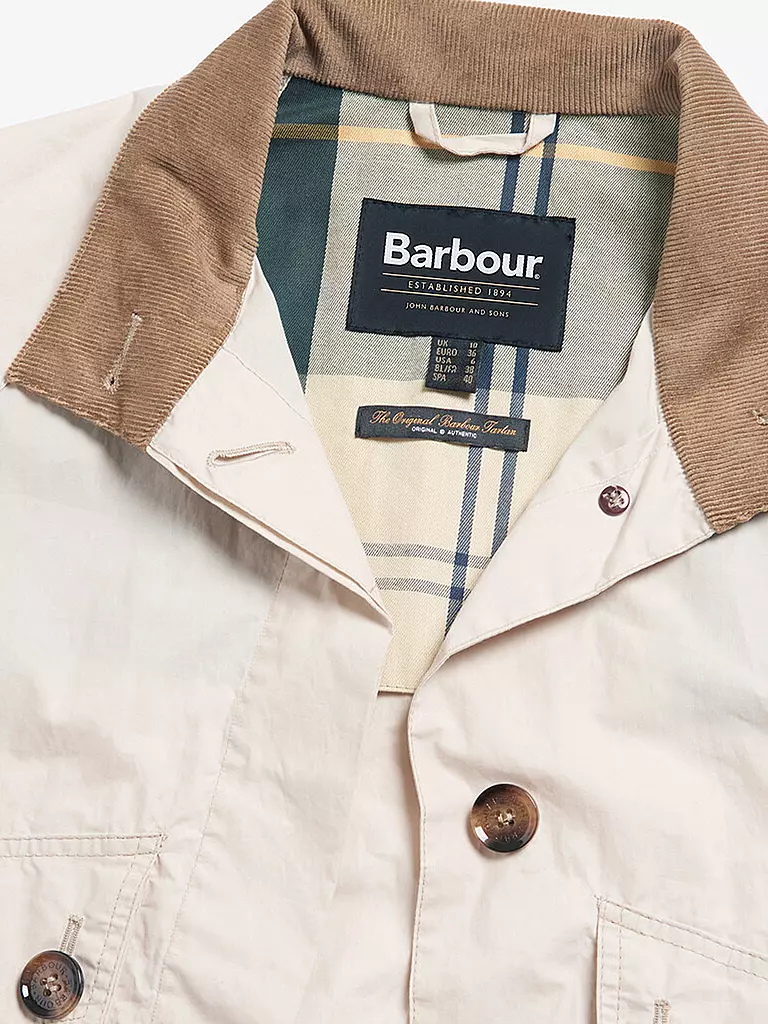 BARBOUR Jacke CROWDON SHOWERPROOF creme