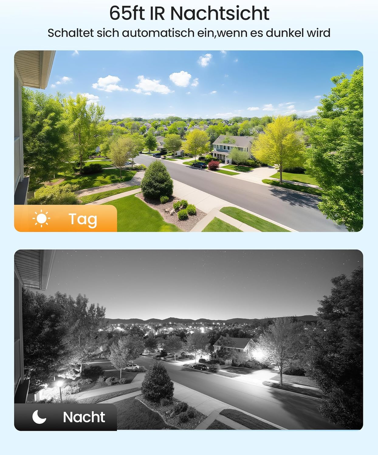 ZOSI 5MP Kabelgebunden Überwachungskamera Set mit Audio, 8CH 500GB DVR und 4X PTZ TVI Aussenkameras, Personen- und Fahrzeugerkennung, Audioaufnahme, IR Nachtsicht