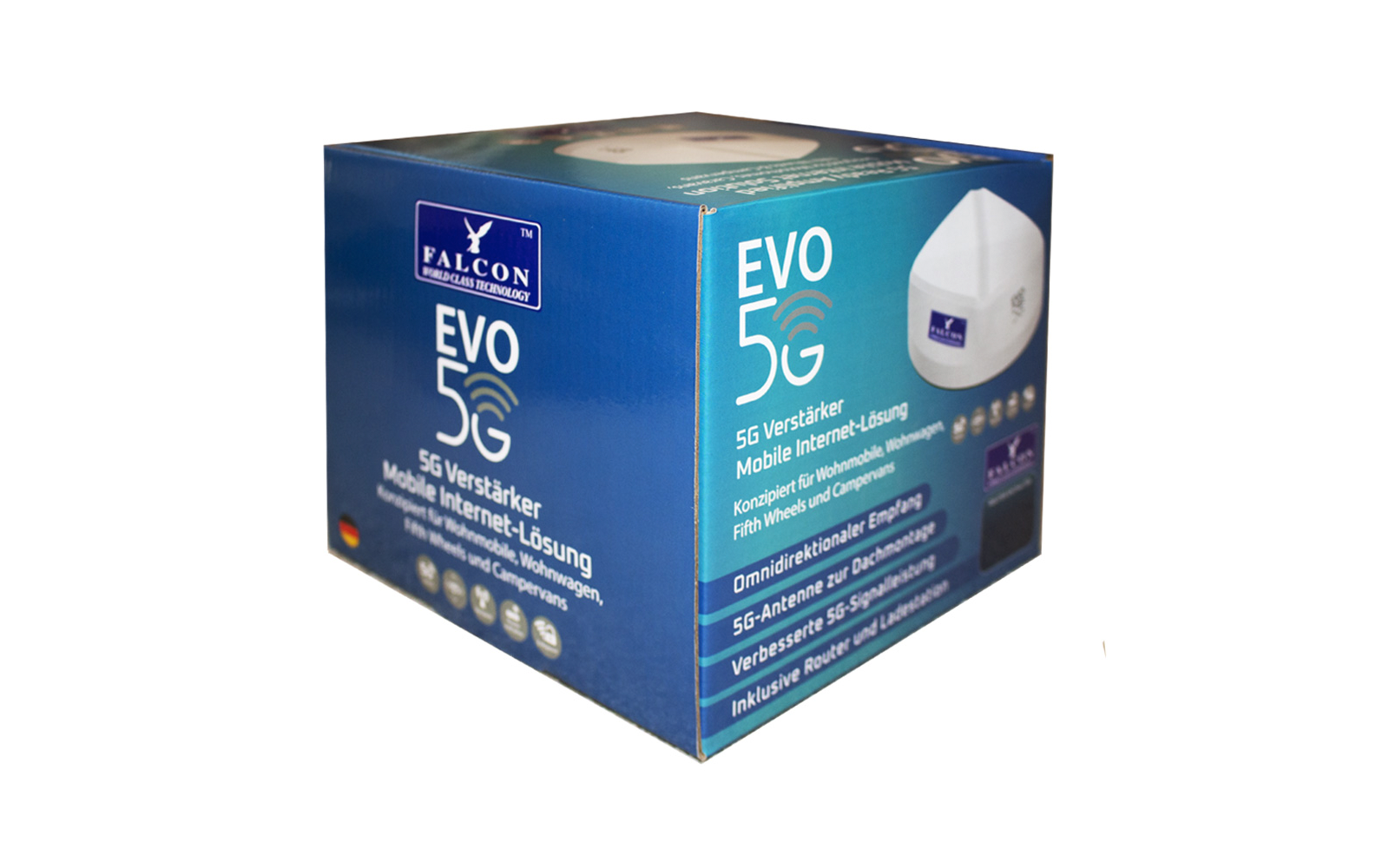 Falcon EVO 5G LTE Internet Dachantenne mit mobilem 1800 Mbit/s 5G Cat 22 Router