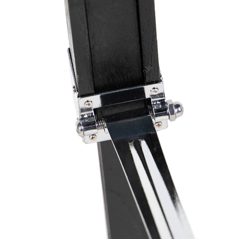 Vloerlamp Tripod zwart met kap 45cm linnen donker grijs