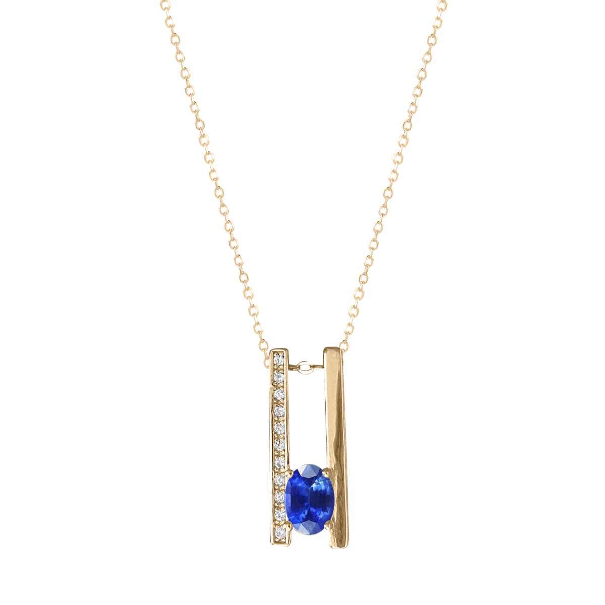 Collier plaqué or avec oxydes de zirconium