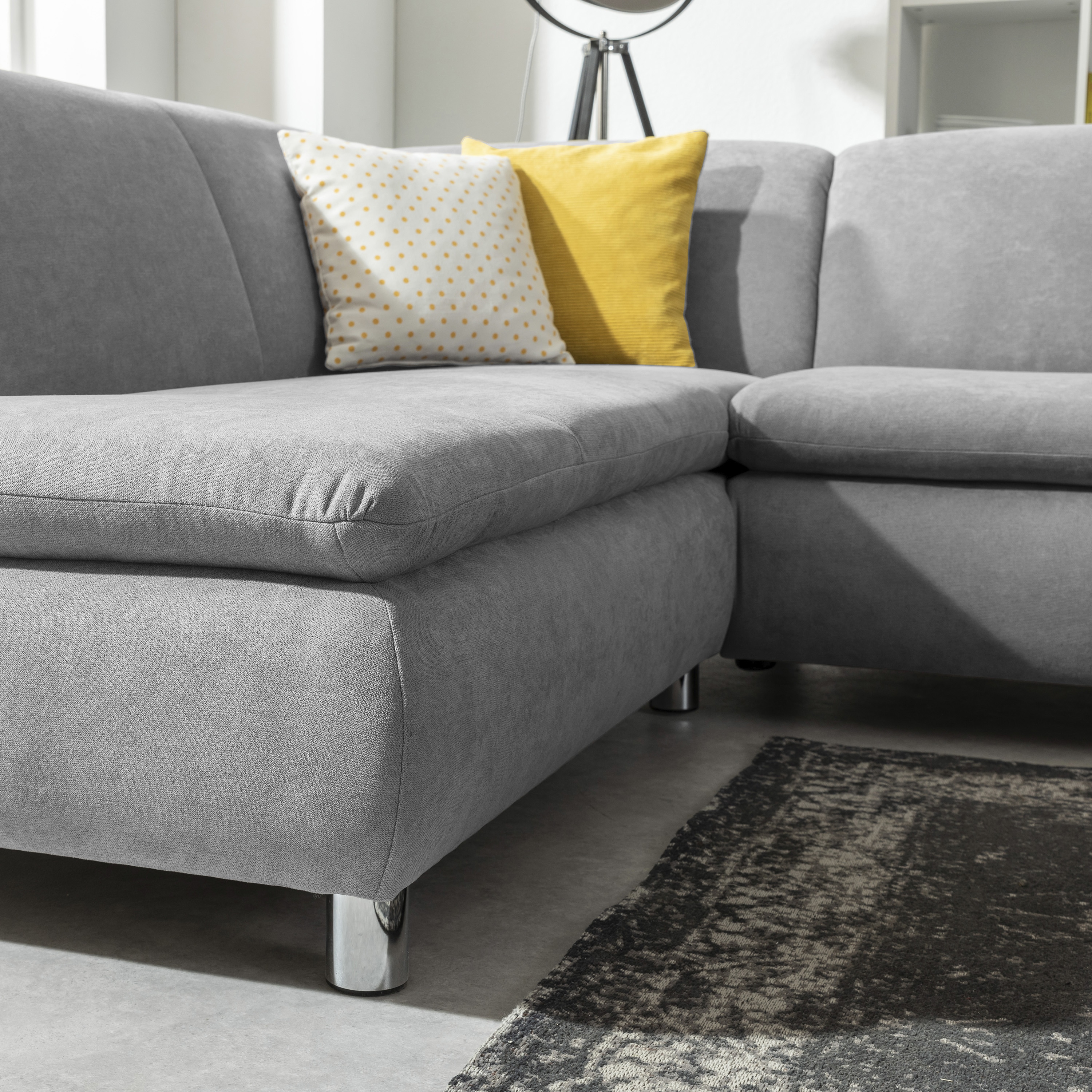 Max Winzer Terrence Ecksofa links mit Sofa 2,5-Sitzer rechts hellgrau