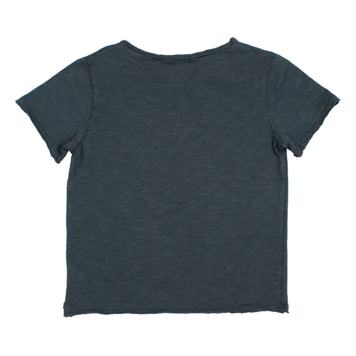 Búho T-shirt Happy Coton Flammé | Bleu nuit
