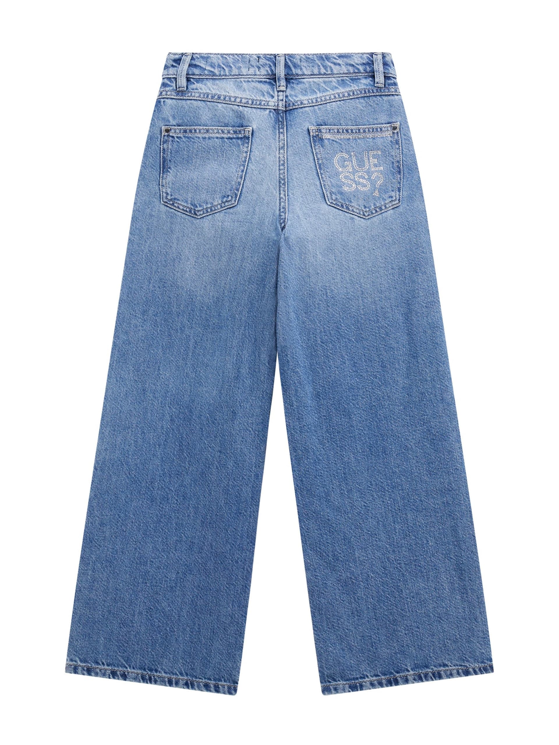 Calça jeans folgada de perna larga (7-16)