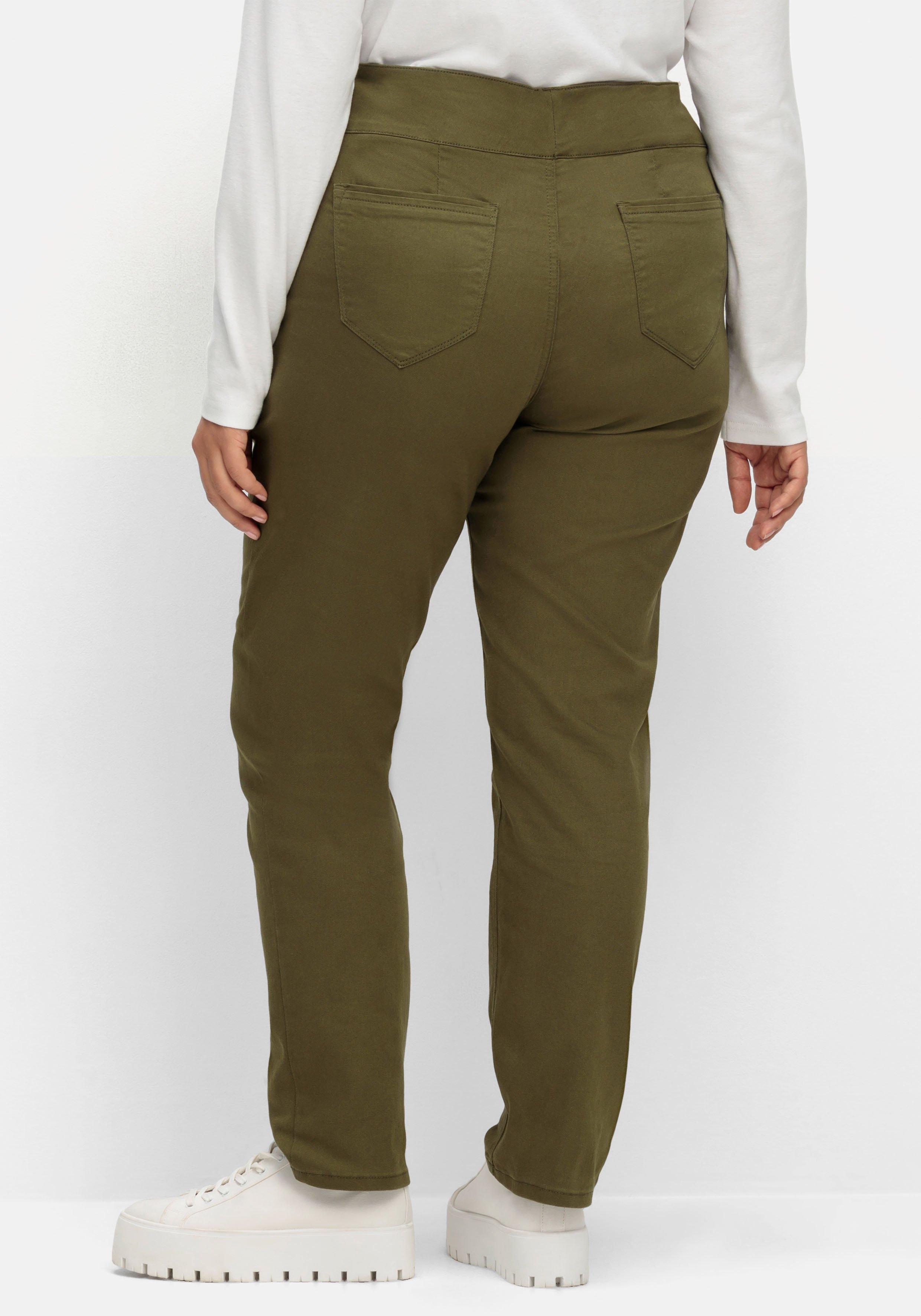 Gerade Hose mit hohem Rundum-Dehnbund