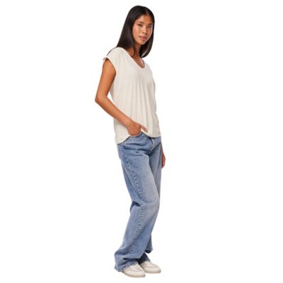 Tee-shirt à manches courtes femme Pcbillo Lurex Stripes PIECES