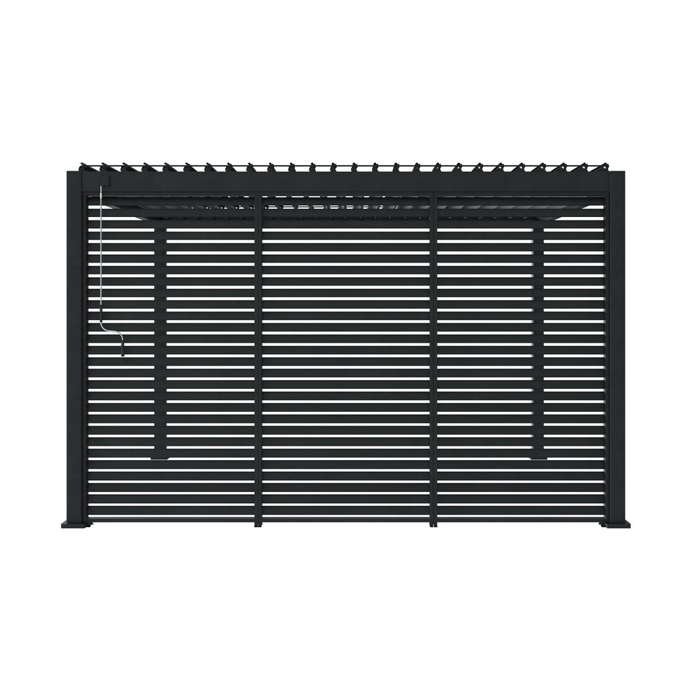 Pergola bioclimatique triomphe 3x4 + 3 persiennes 130cm pour le côté de 4m l 400 x p 300 x h 250 cm