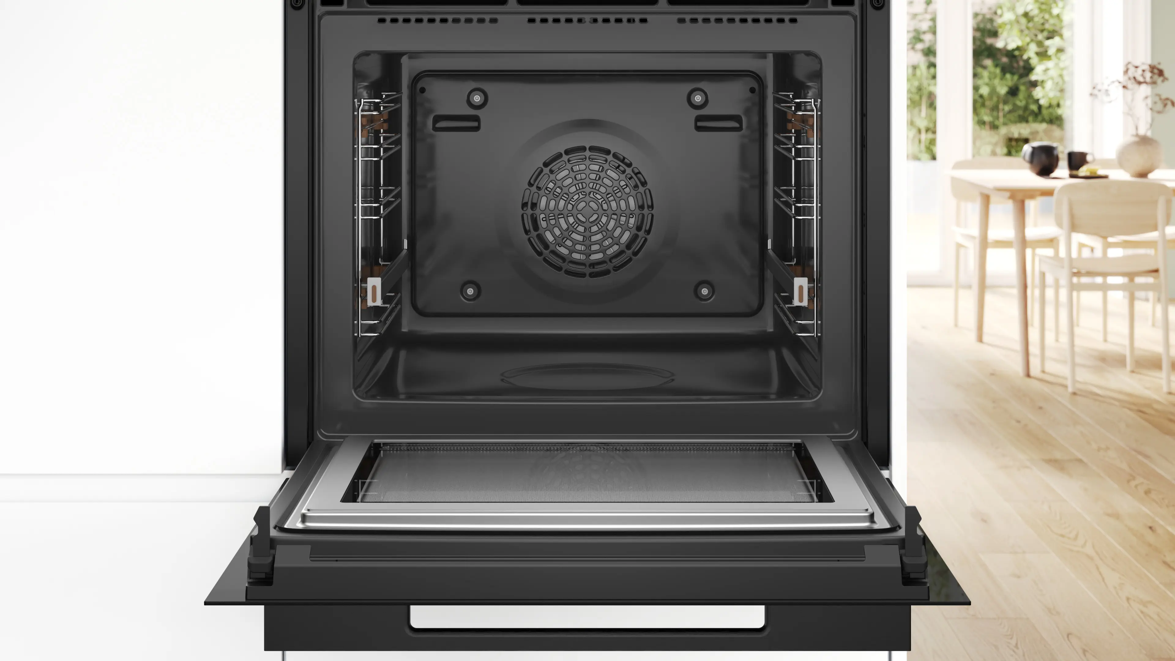 Serie 8 Bakoven met magnetron 60 x 60 cm Zwart