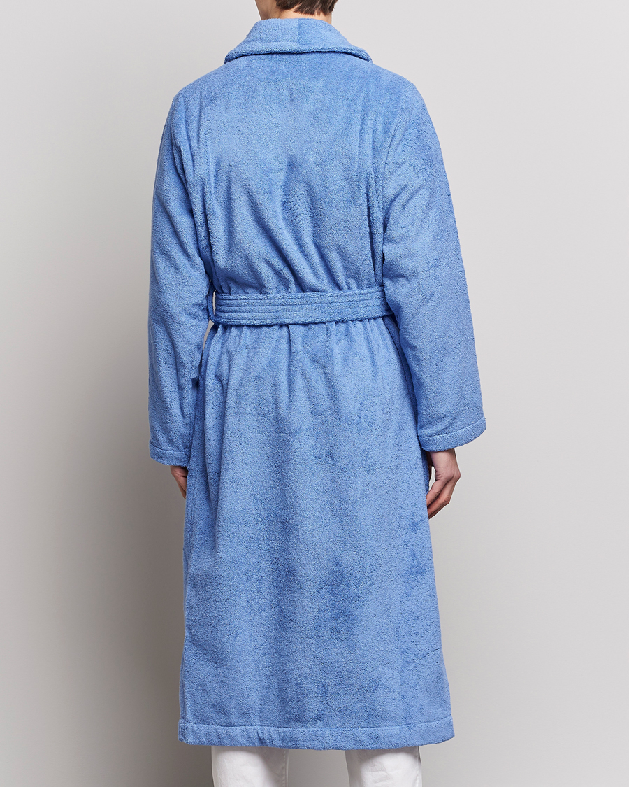 Tekla Organic Terry Classic Bathrobe Clear Blue