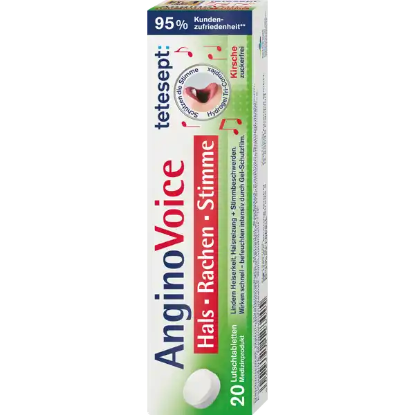 AnginoVoice Hals Rachen Stimme 20 Lutschtabletten Kirsche