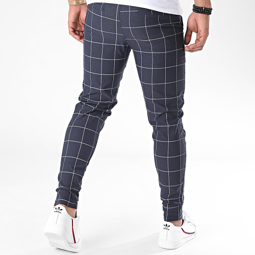 Pantalon A Carreaux 1719 Bleu Marine