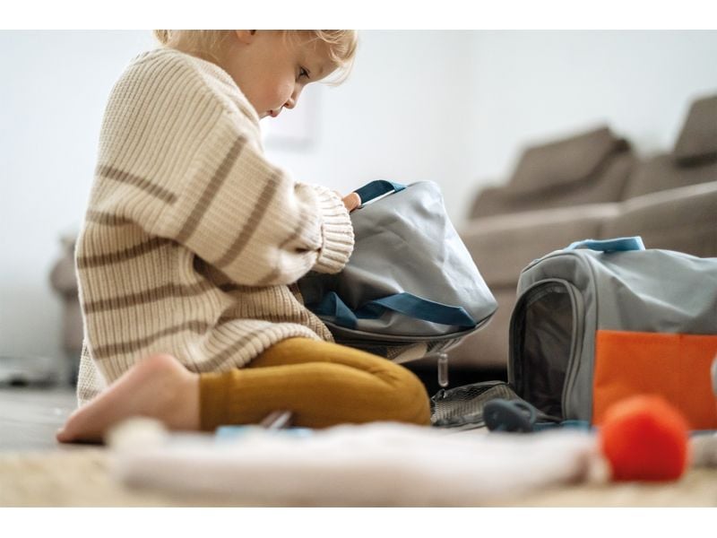 small foot Katze mit Tasche und Pflege-Set Plüschkatze mit Transporttasche und Pflegezubehör