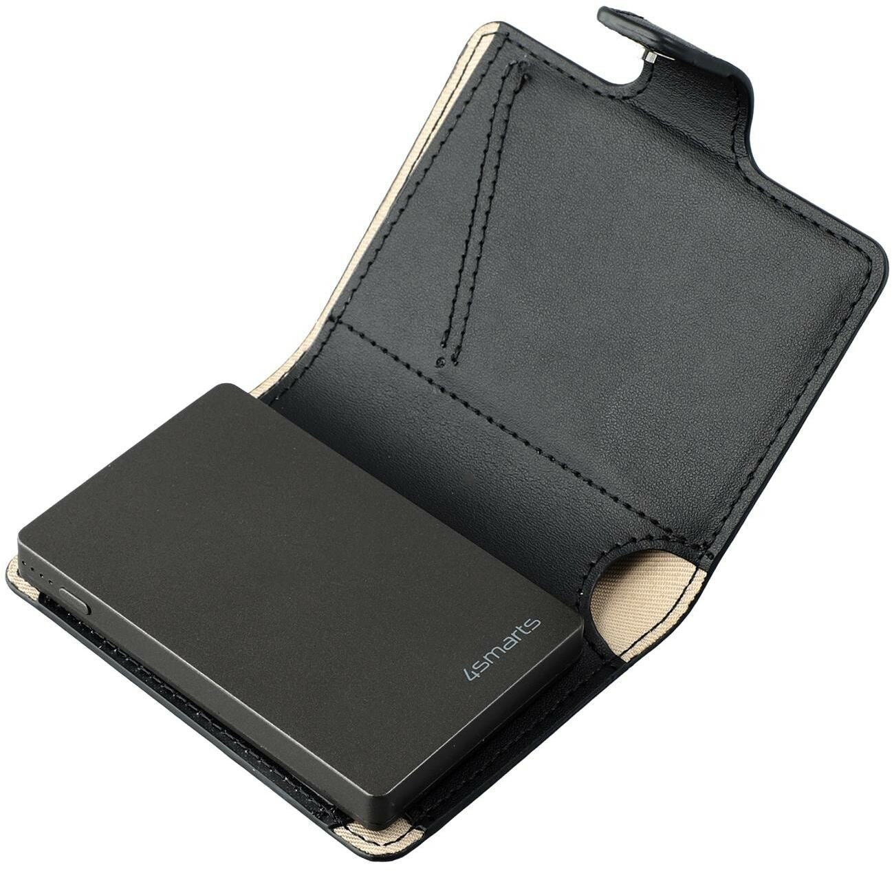 (11W) 3000mAh USB C / USB A Powerbank Wallet Ladegerät mit RFID Schutz (541314) - Schwarz