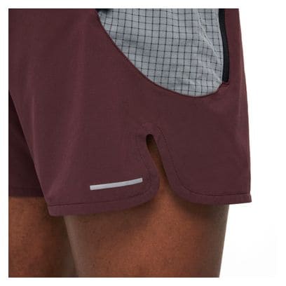 Short Nike Trail Second Sunrise 5in Rouge/Gris Homme