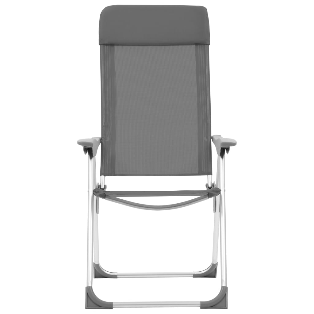 Conjunto de 2 Cadeiras de Jardim Vidaxl Cinza