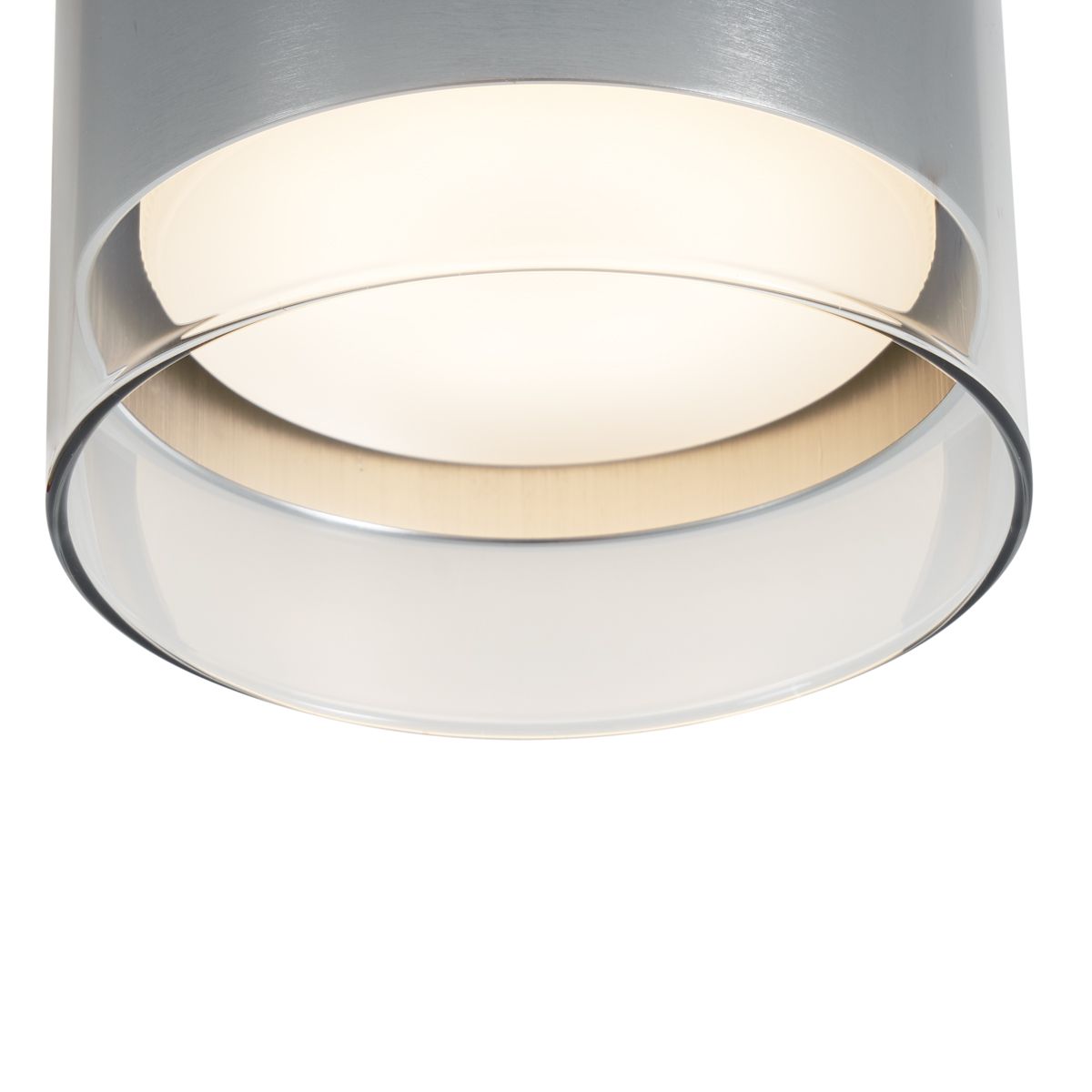Moderne opbouwspot gunmetal met glas - Drain