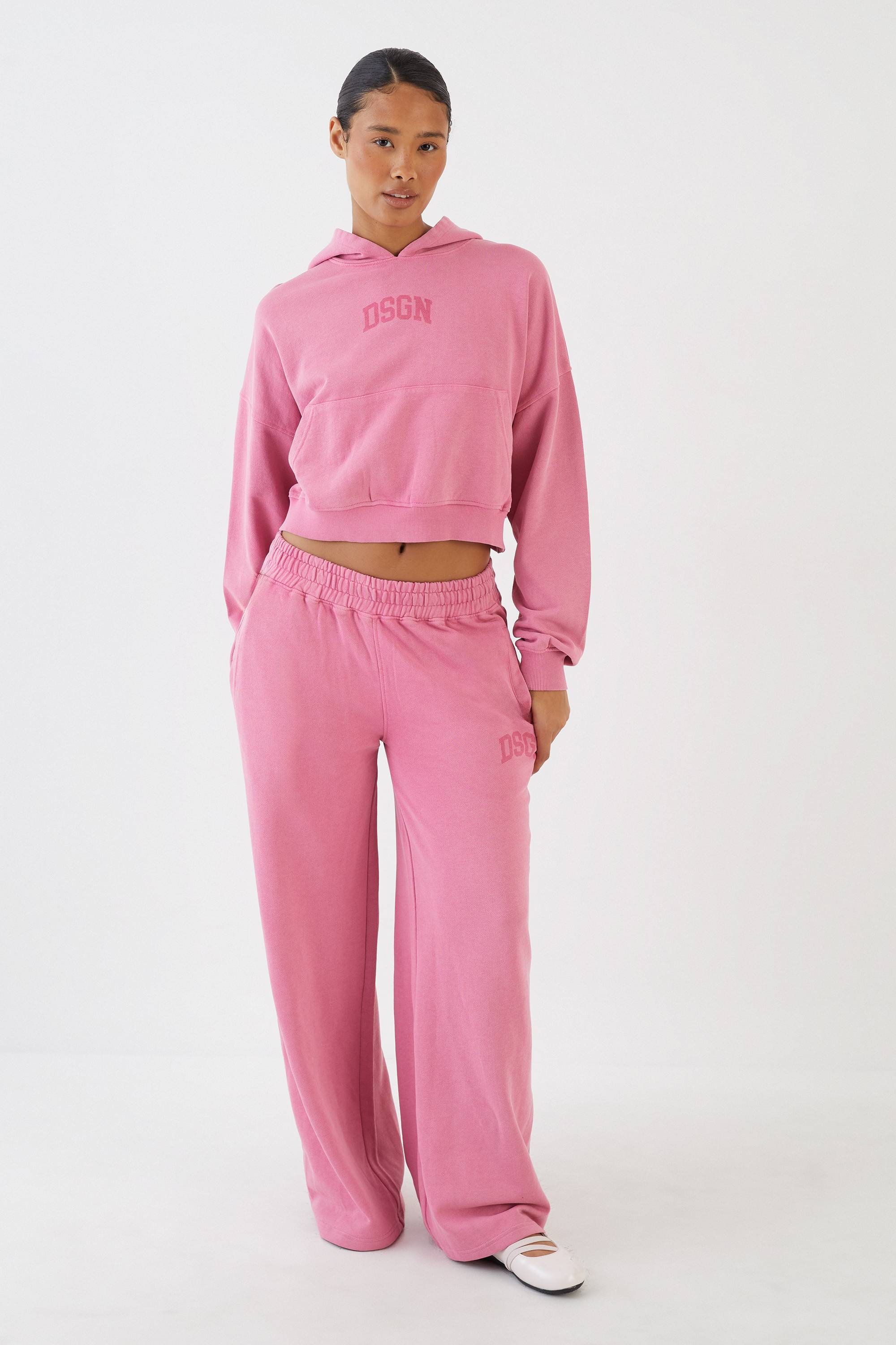 Jogging Dsgn Studio En Coton 100% Teinture Overdyed Coupe Droite