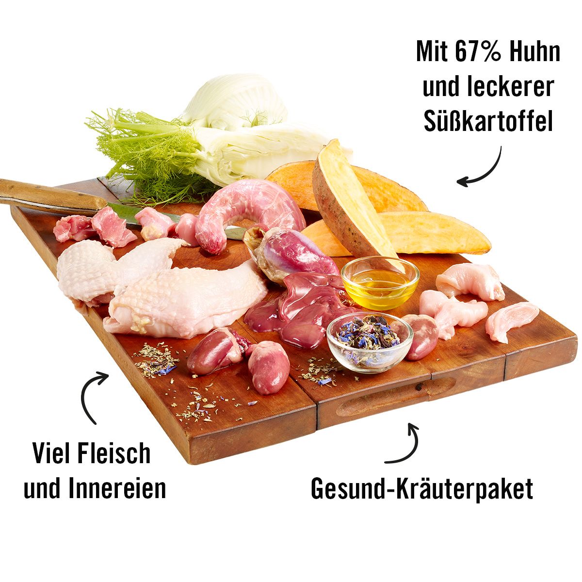Dogs’n Tiger Junior, Welpen Premium Hundefutter, Nassfutter, Fein Gemacht, Huhn & Süßkartoffel