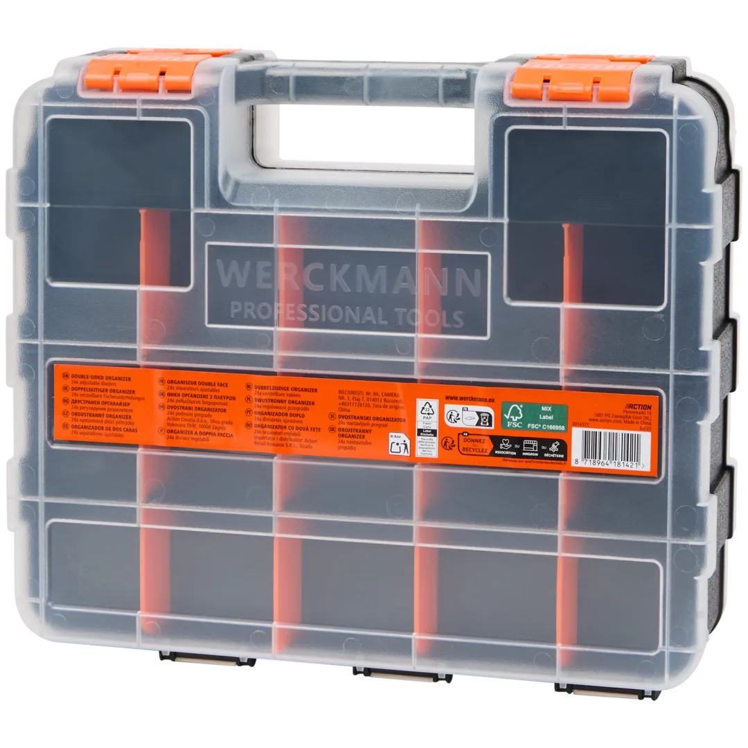 Werckmann dubbelzijdige organizer 32 x 27 x 8 cm