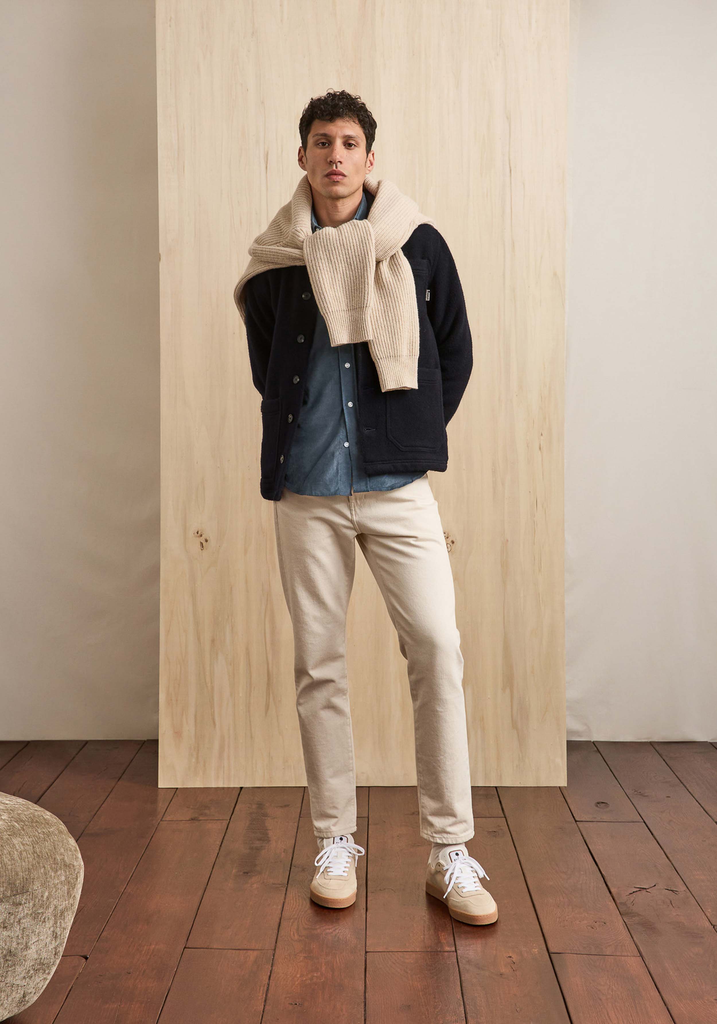 Faguo Wolljacke Lorge Outerwear Woven Navy