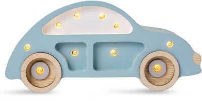 Little Lights Mini Lampe Bil, Retro Blue
