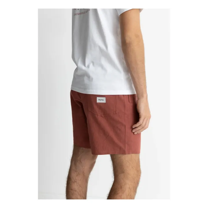 Rhythm Short Textured Lin | Rouge brique